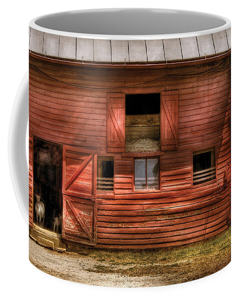 Savad Coffee Mug featuring the photograph Farm - Barn - Visiting the Farm by Mike Savad