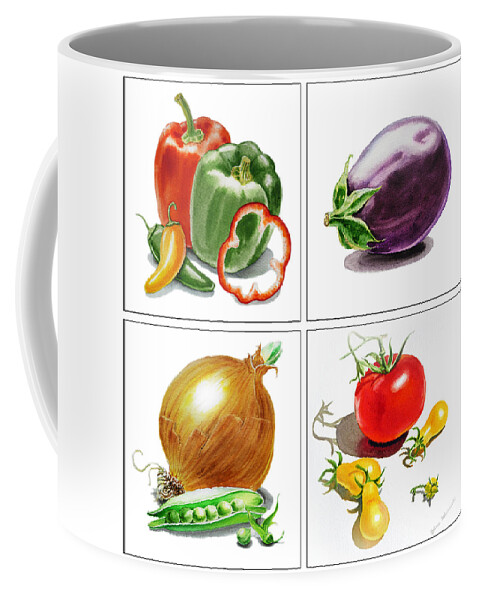 Pepper Coffee Mug featuring the painting Farmers Market Delight by Irina Sztukowski