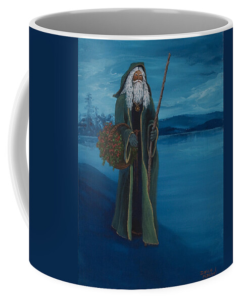 Christmas Coffee Mug featuring the painting Father Christmas by Darice Machel McGuire