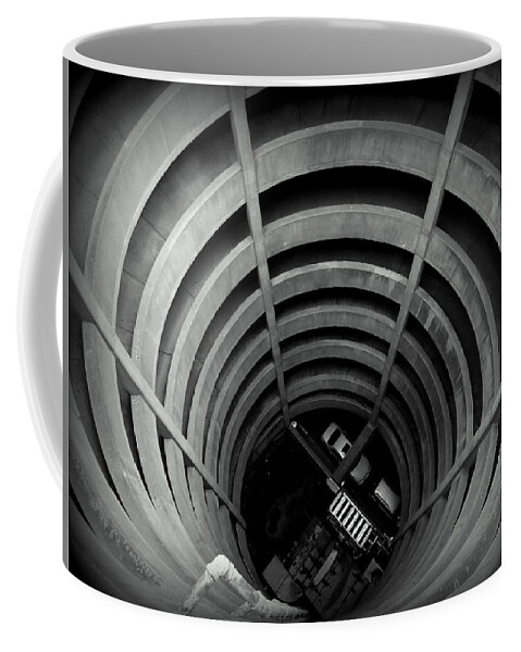 Skompski Coffee Mug featuring the photograph Fear of Height - Black and White by Joseph Skompski