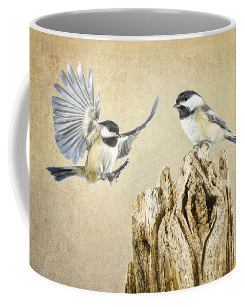 Bird Coffee Mug featuring the photograph Feathered Friends by Peg Runyan