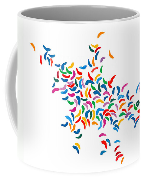 Feathers Coffee Mug featuring the painting Feathers by Bjorn Sjogren