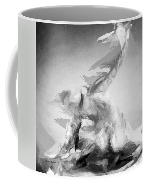 Black And White Coffee Mug featuring the digital art Feel Good by Rafael Salazar