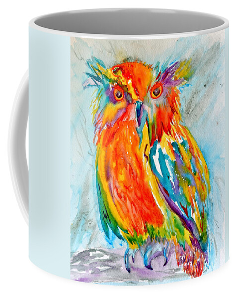 Feeling Owlright Coffee Mug featuring the painting Feeling Owlright by Beverley Harper Tinsley
