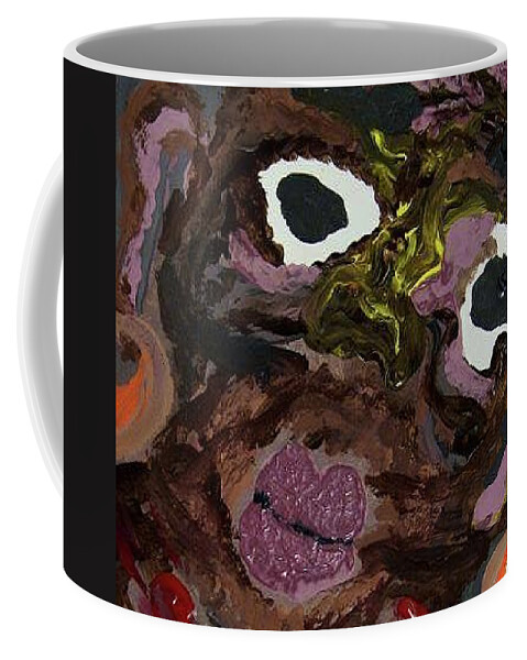 Nubian Coffee Mug featuring the painting Female by Cleaster Cotton