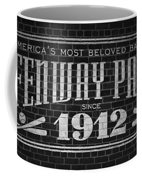 Boston Coffee Mug featuring the photograph Fenway Park Boston MA 1912 Sign by Toby McGuire