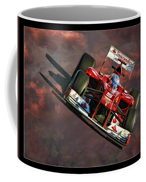 Fernando Alonso Coffee Mug featuring the photograph Fernando Alonso Ferrari by Blake Richards