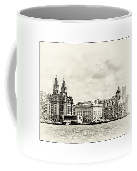 Liverpool Museum Coffee Mug featuring the photograph Ferry at Liverpool terminal by Spikey Mouse Photography