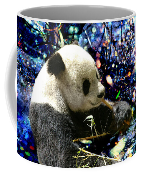 Festive Panda Coffee Mug featuring the photograph Festive Panda by Mariola Bitner