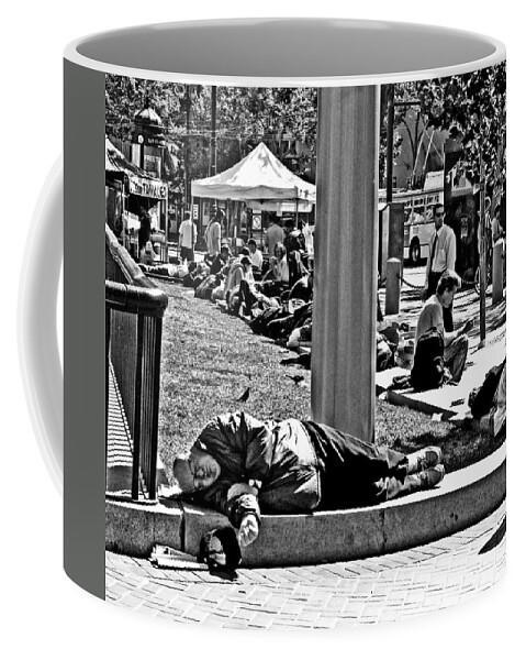 Homeless Coffee Mug featuring the photograph Few Care    Do You by Joseph Coulombe