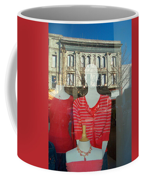 Figure Coffee Mug featuring the photograph Figure in Window by Jan Marvin by Jan Marvin