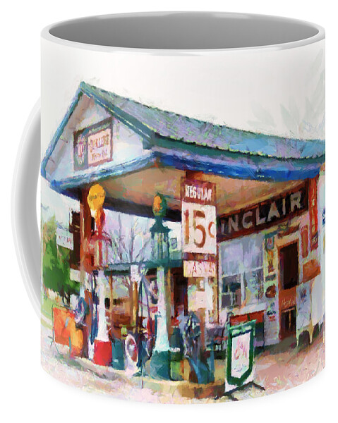 Filling Station Coffee Mug featuring the painting Filling Station by Lynne Jenkins