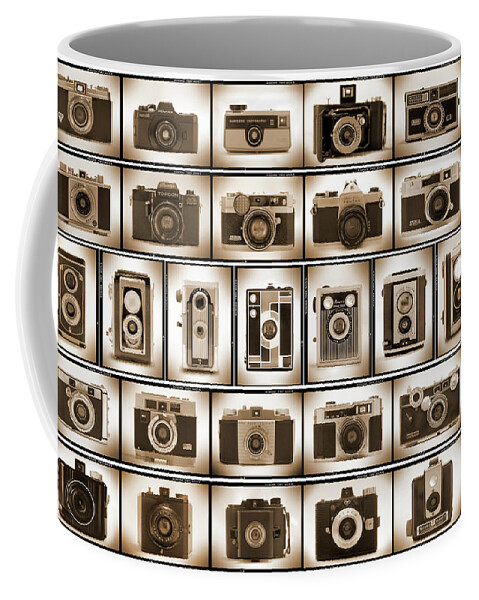Vintage Cameras Coffee Mug featuring the photograph Film Camera Proofs by Mike McGlothlen