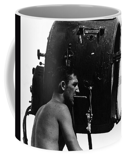 Film Homage Lighting Crew Carbon Arc Light Young Billy Young Old Tucson Arizona 1968 Coffee Mug featuring the photograph Film homage lighting crew carbon arc light Young Billy Young Old Tucson Arizona 1968 by David Lee Guss