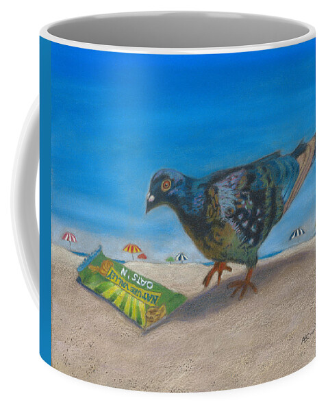 Bird Coffee Mug featuring the painting Finders Keepers by Arlene Crafton