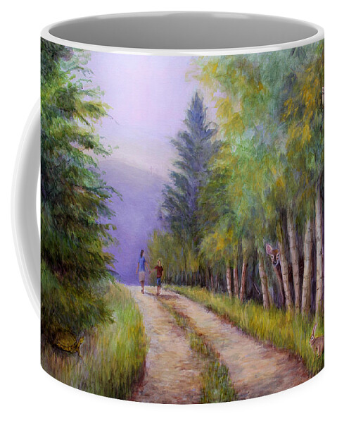 Landscape Coffee Mug featuring the painting Finding Jesus #2 by Susan Jenkins