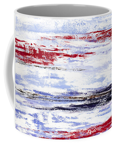 Abstract Coffee Mug featuring the painting I C Red by Tamara Nelson