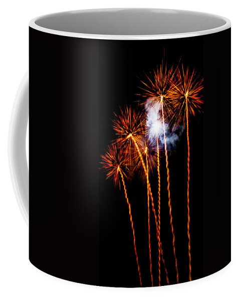 Fireworks Coffee Mug featuring the photograph Fire Dandelion Bouquet by Weston Westmoreland