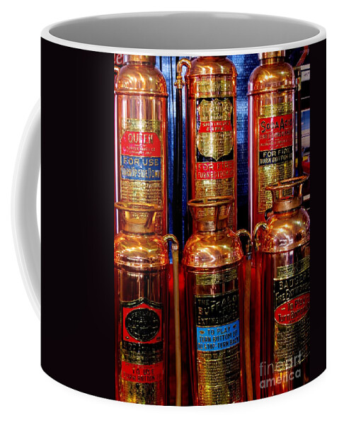 Fire Extinguisher Coffee Mug featuring the photograph Fire Extinguishers 2 by Tim Townsend