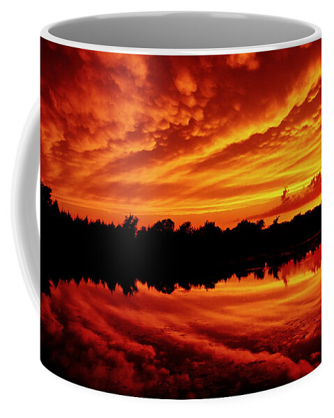 Sunset Coffee Mug featuring the photograph Fire in the Sky by Jason Politte