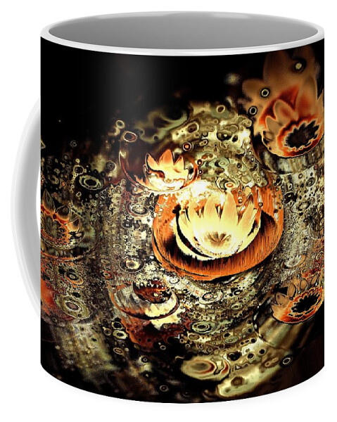 Plant Coffee Mug featuring the digital art Fire Lotus by Anastasiya Malakhova
