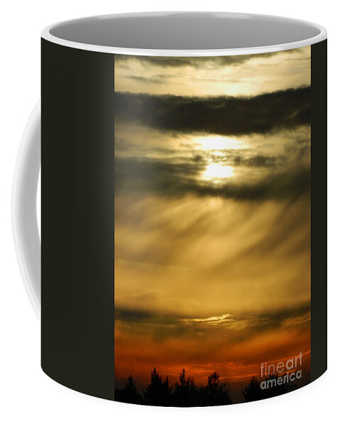 Fire Coffee Mug featuring the photograph Fire Sunset 1 by Gallery Of Hope 