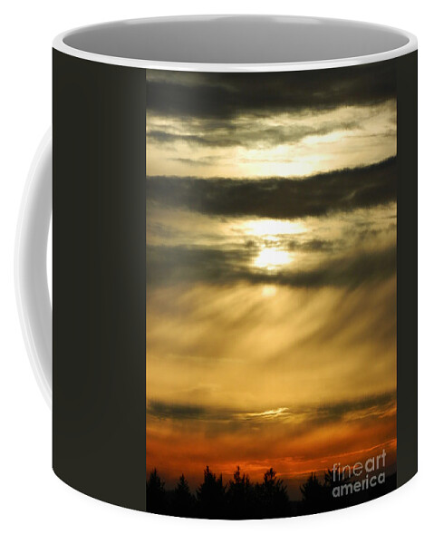 Fire Coffee Mug featuring the photograph Fire Sunset 2 by Gallery Of Hope 