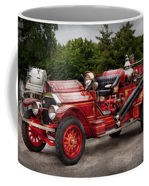 Savad Coffee Mug featuring the photograph Fireman - Phoenix No2 Stroudsburg PA 1923 by Mike Savad