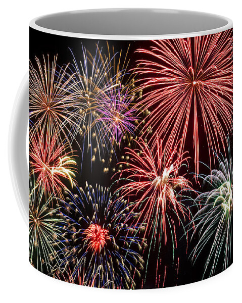 4th Coffee Mug featuring the photograph Fireworks Spectacular III by Ricky Barnard