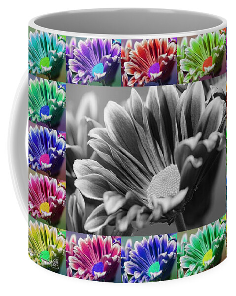 Mccombie Coffee Mug featuring the digital art Firmenish Bicolor in All Shades by J McCombie