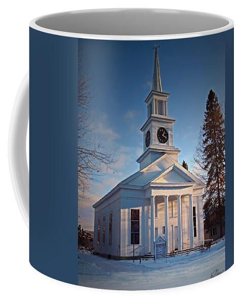 Church Coffee Mug featuring the photograph First Congregational Church Newbury Vermont by Nancy Griswold