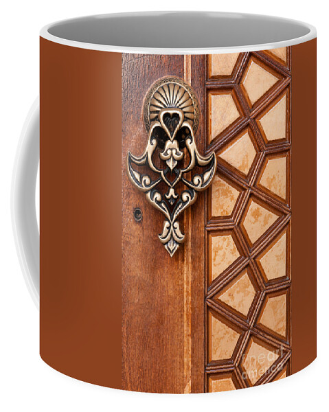 Istanbul Coffee Mug featuring the photograph Firuz Aga Mosque Door 04 by Rick Piper Photography