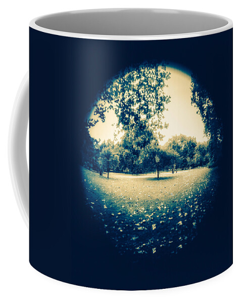Leaves Coffee Mug featuring the photograph Fish eye Park by Lenny Carter
