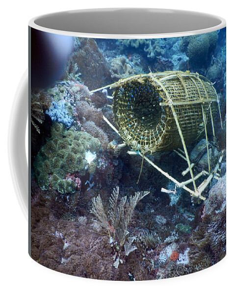 Biodiversity Coffee Mug featuring the photograph Fish Trap On Coral Reef by Carleton Ray