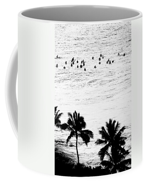 Black And White Coffee Mug featuring the photograph Fisher Palms by Sean Davey