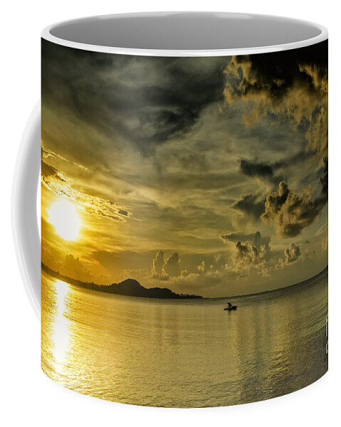 Michelle Meenawong Coffee Mug featuring the photograph Fishing Before Dark by Michelle Meenawong