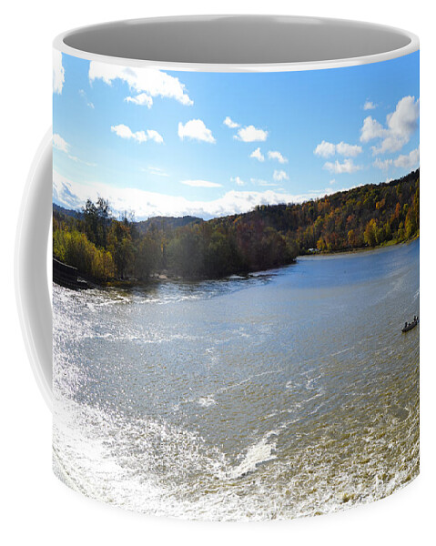Landscape Coffee Mug featuring the photograph Autumn Fishing by Holden The Moment