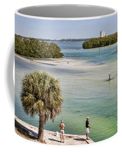 Florida Coffee Mug featuring the photograph Fishing on Estero Bay near Fort Myers Beach Florida by William Kuta