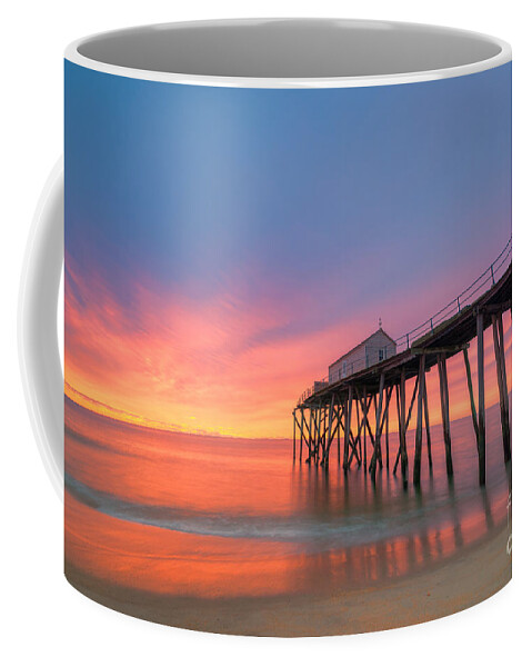Fishing Pier Sunrise Coffee Mug featuring the photograph Fishing Pier Sunrise by Michael Ver Sprill