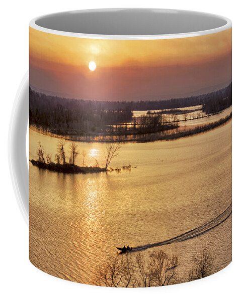 Sunset Coffee Mug featuring the photograph Fishing the Arkansas River by Jason Politte