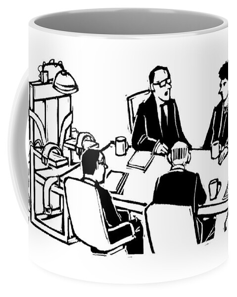 Five Executives Sit Around A Conference Table Coffee Mug