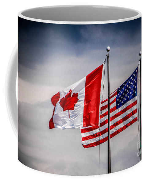 Duo Coffee Mug featuring the photograph Flag Duo by Grace Grogan