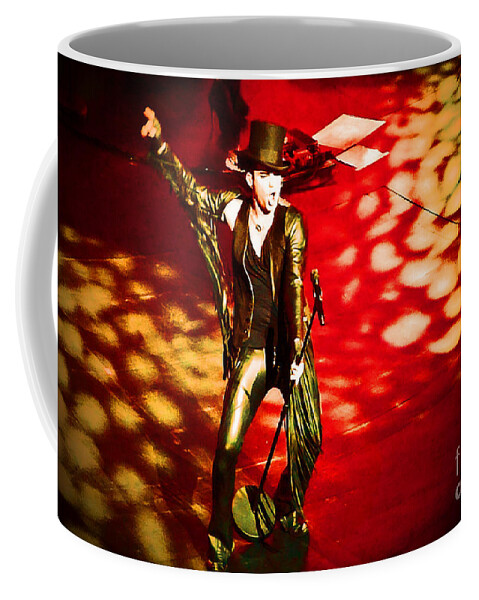 Adam Lambert Coffee Mug featuring the photograph Adam Lambert In Concert by Marguerita Tan