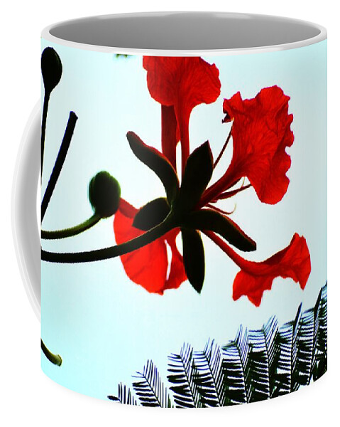 Floral Coffee Mug featuring the photograph Flamboyant Zen by Tamara Michael