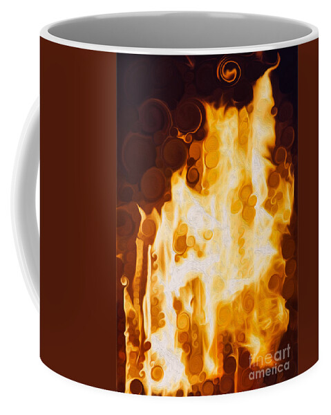 Georgia Okeefe Coffee Mug featuring the painting Flaming Waters by Omaste Witkowski