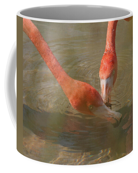 Flamingo Coffee Mug featuring the photograph A Pair of Flamingoes by Valerie Collins