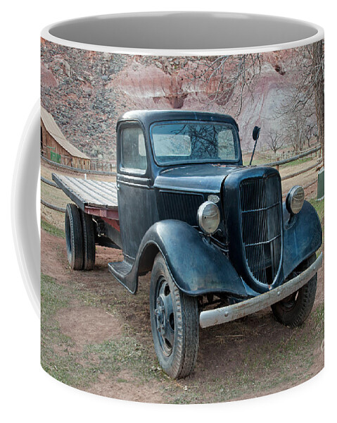 Capitol Reef Np Coffee Mug featuring the photograph Flatbed Truck by Fred Stearns