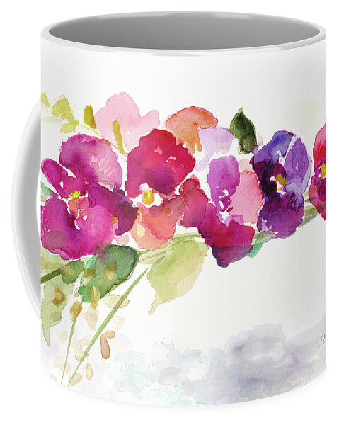 Floating Coffee Mug featuring the painting Floating Blooms by Lanie Loreth