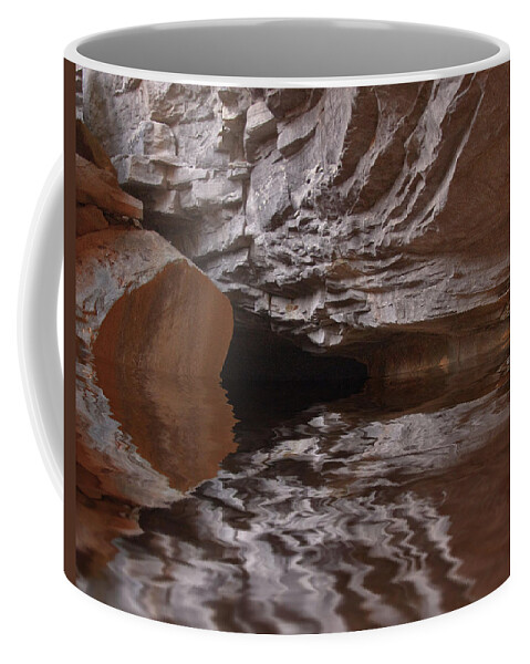 Landscape Coffee Mug featuring the photograph flooded Ohio cave by Flees Photos