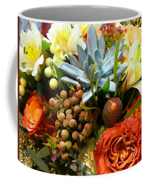 Floral Coffee Mug featuring the photograph Floral Arrangement 1 by David T Wilkinson